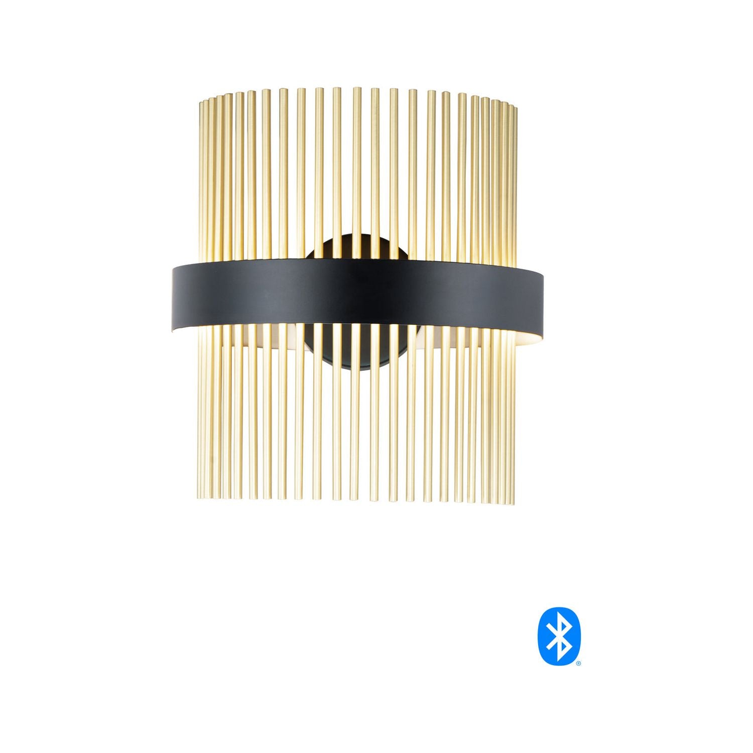 ET2 - E34201-BKSBR - LED Wall Sconce - Chimes WiZ - Black / Satin Brass