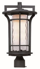 Lanterne extérieure sur poteau/mât Maxim Lighting Oakville LED E26, finition oxyde noir, référence 65780WGBO