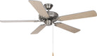 Maxim Lighting 89905SNSM Basic-Max Ceiling Fan in Satin Nickel / Silver / Maple