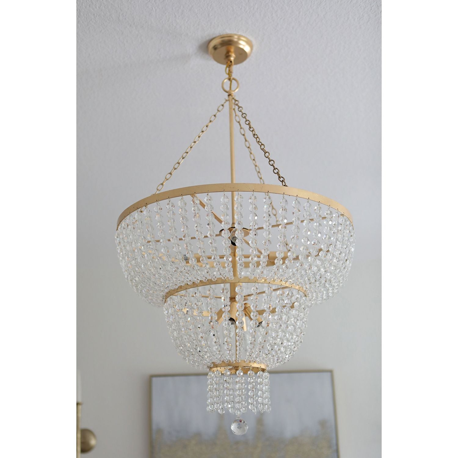 Crystorama - 610-GA - Eight Light Chandelier - Rylee - Antique Gold