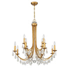 Crystorama - 8829-GA-CL-SAQ - 12 Light Chandelier - Bridgehampton - Antique Gold