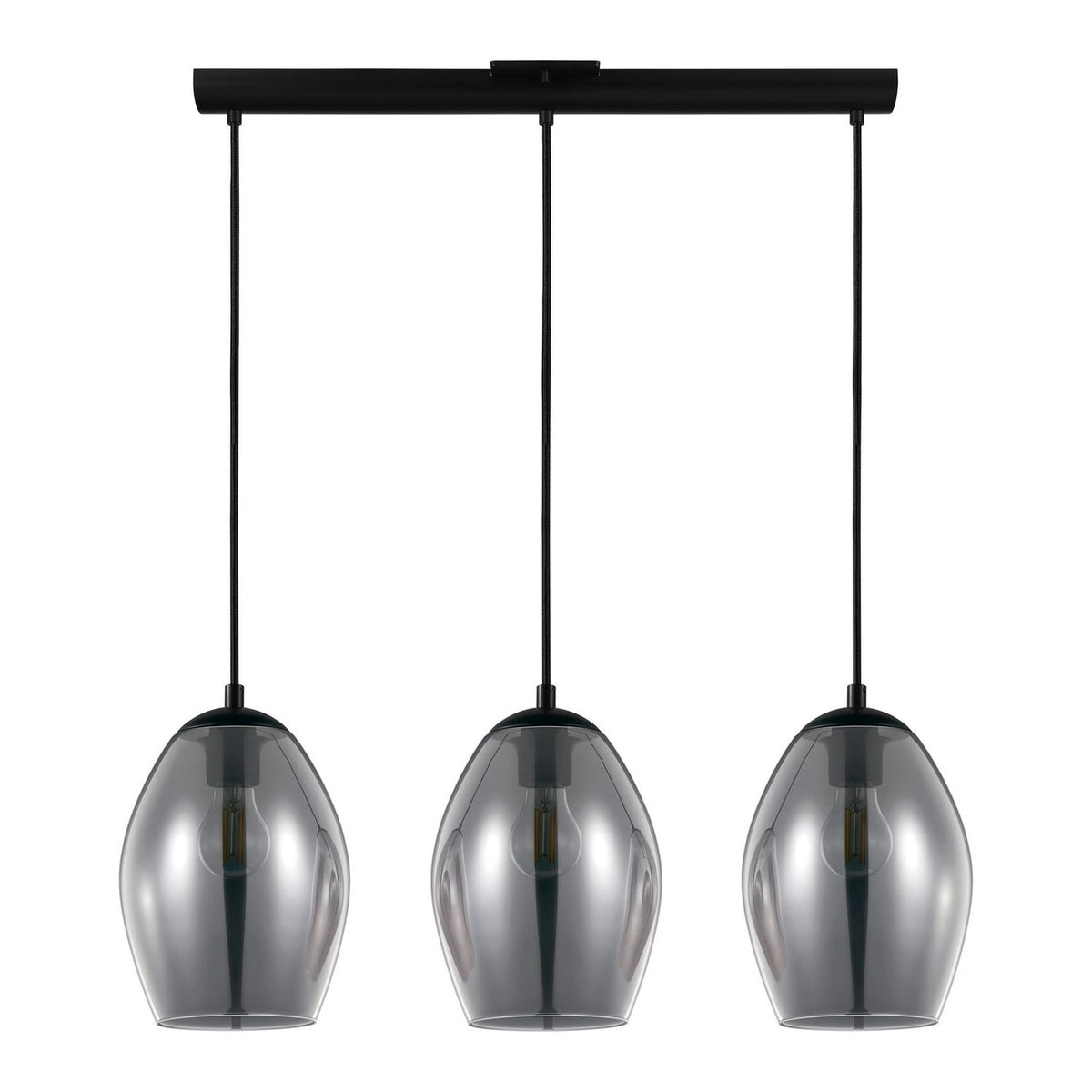 Eglo Canada - 204238A - Three Light Suspension - Estanys - Matte Black
