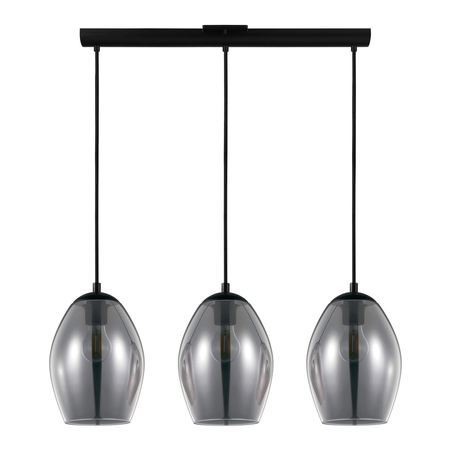 Eglo Canada - 204238A - Three Light Suspension - Estanys - Matte Black