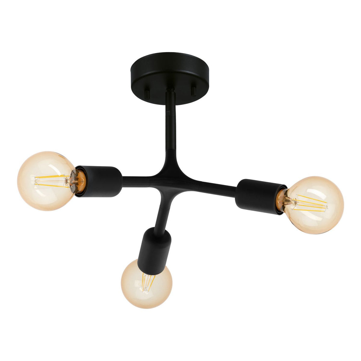 Eglo Canada - 204293A - Three Light Ceiling Mount - Bocadella - Black