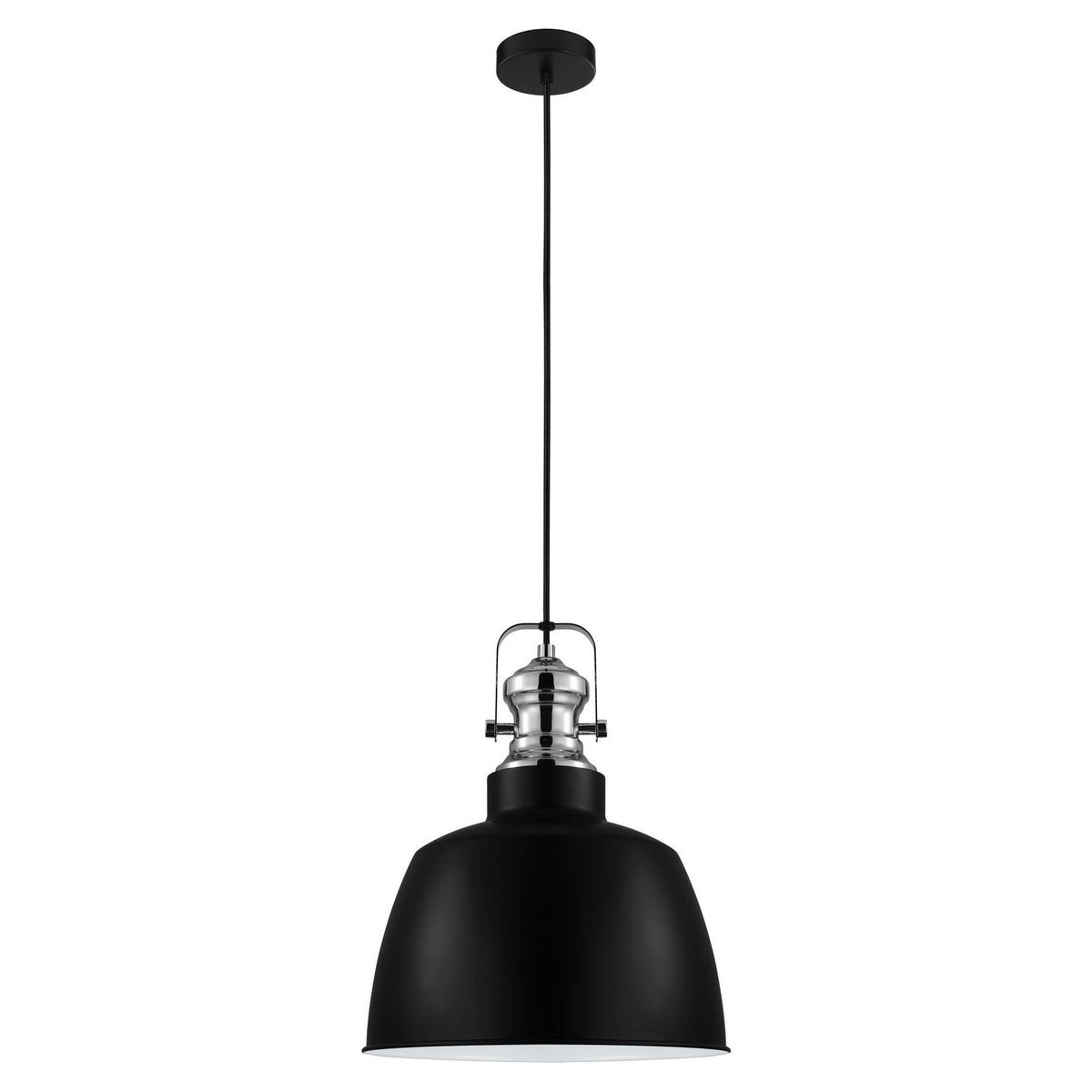 Eglo Canada - 204367A - One Light Suspension - Gilwell 1 - Matte Black & Chrome