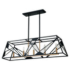Eglo Canada - 204589A - Five Light Suspension - Corrientes - Matte Black & Brushed Gold