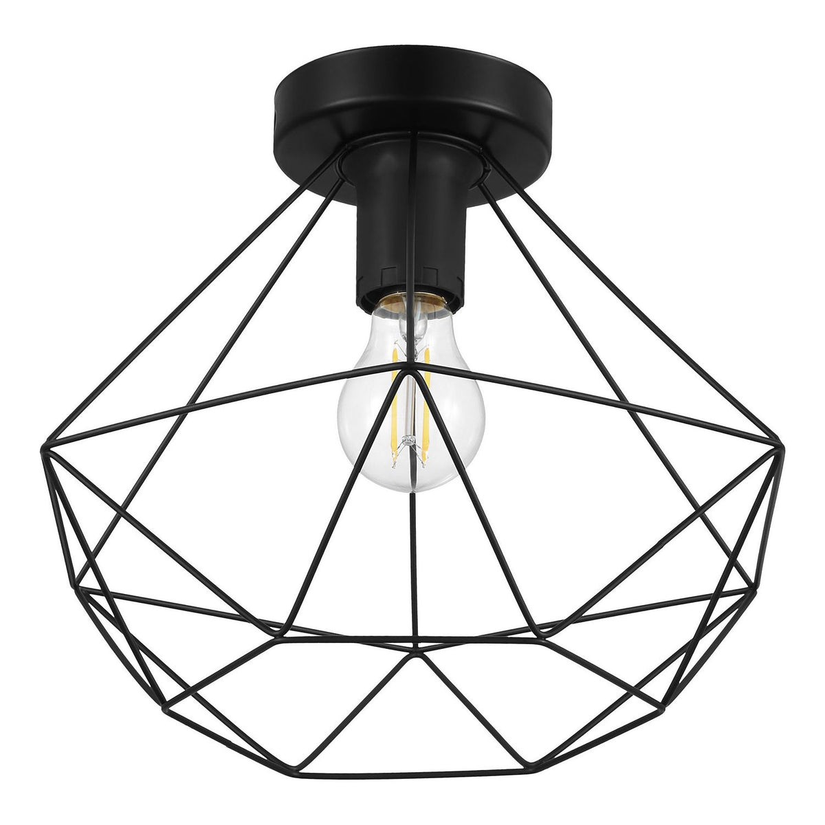 Eglo Canada - 43004A - One Light Ceiling Mount - Tarbes - Matte Black