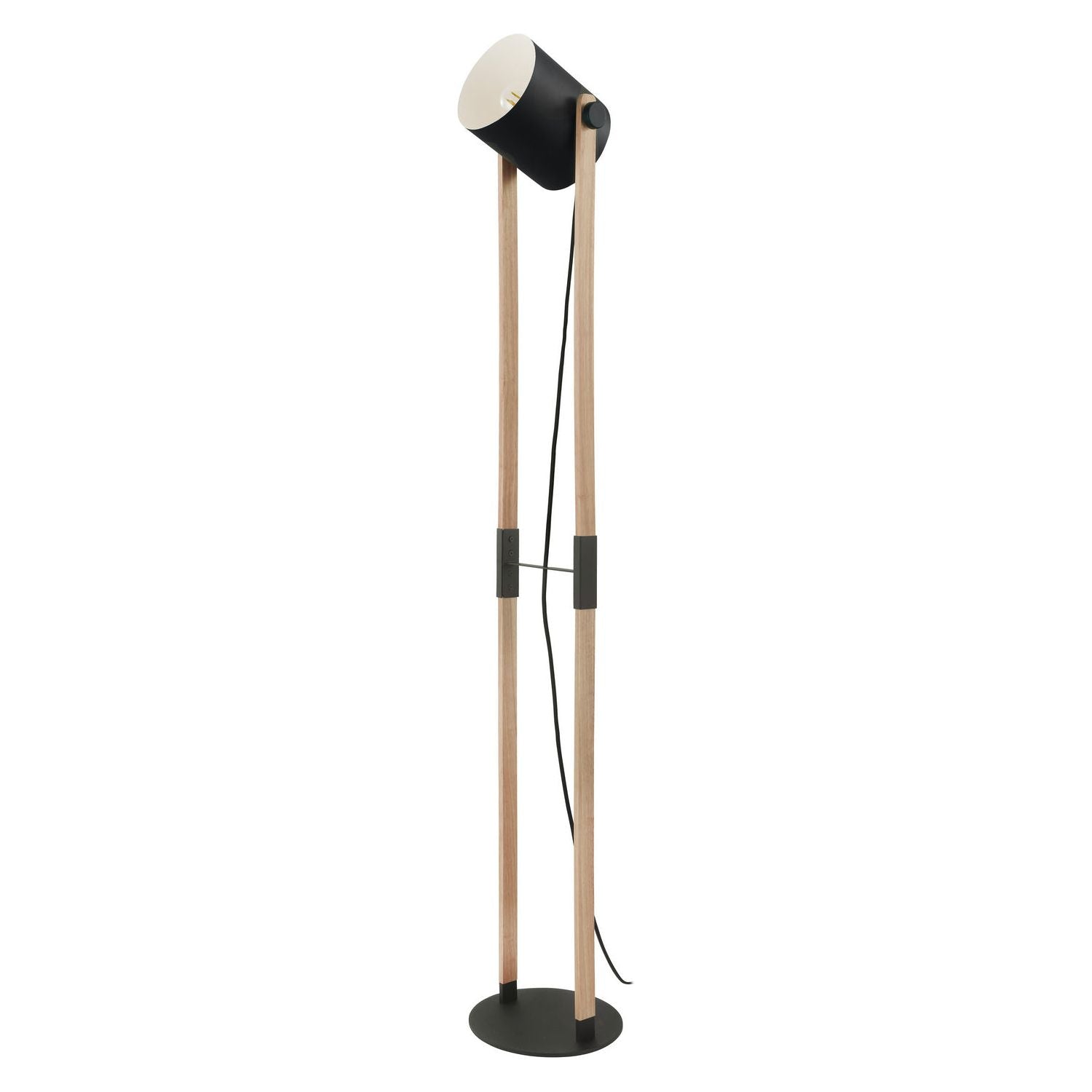 Eglo Canada - 43048A - One Light Floor Lamp - Hornwood - Black & Wood