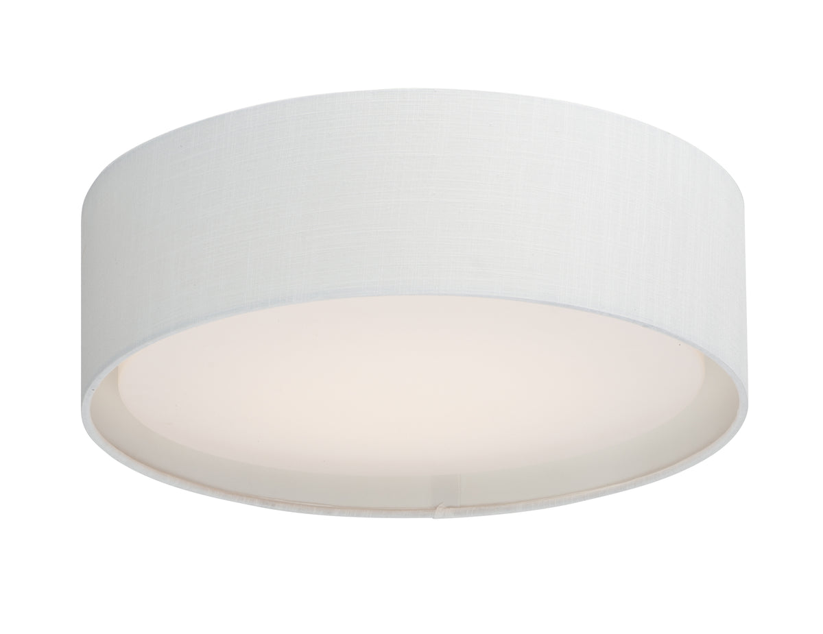 Maxim Lighting 10230WL Prime 16" LED Plafonnier 120-277V (10230) en lin blanc