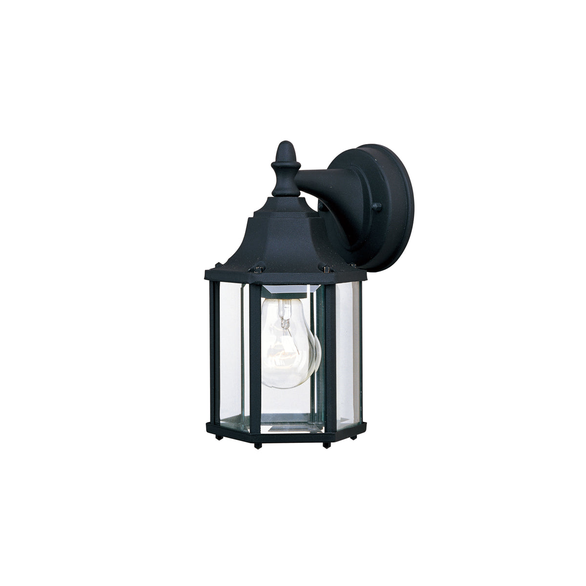 Applique murale extérieure Maxim Lighting 1026BK Builder Cast à une lumière (1026) en noir