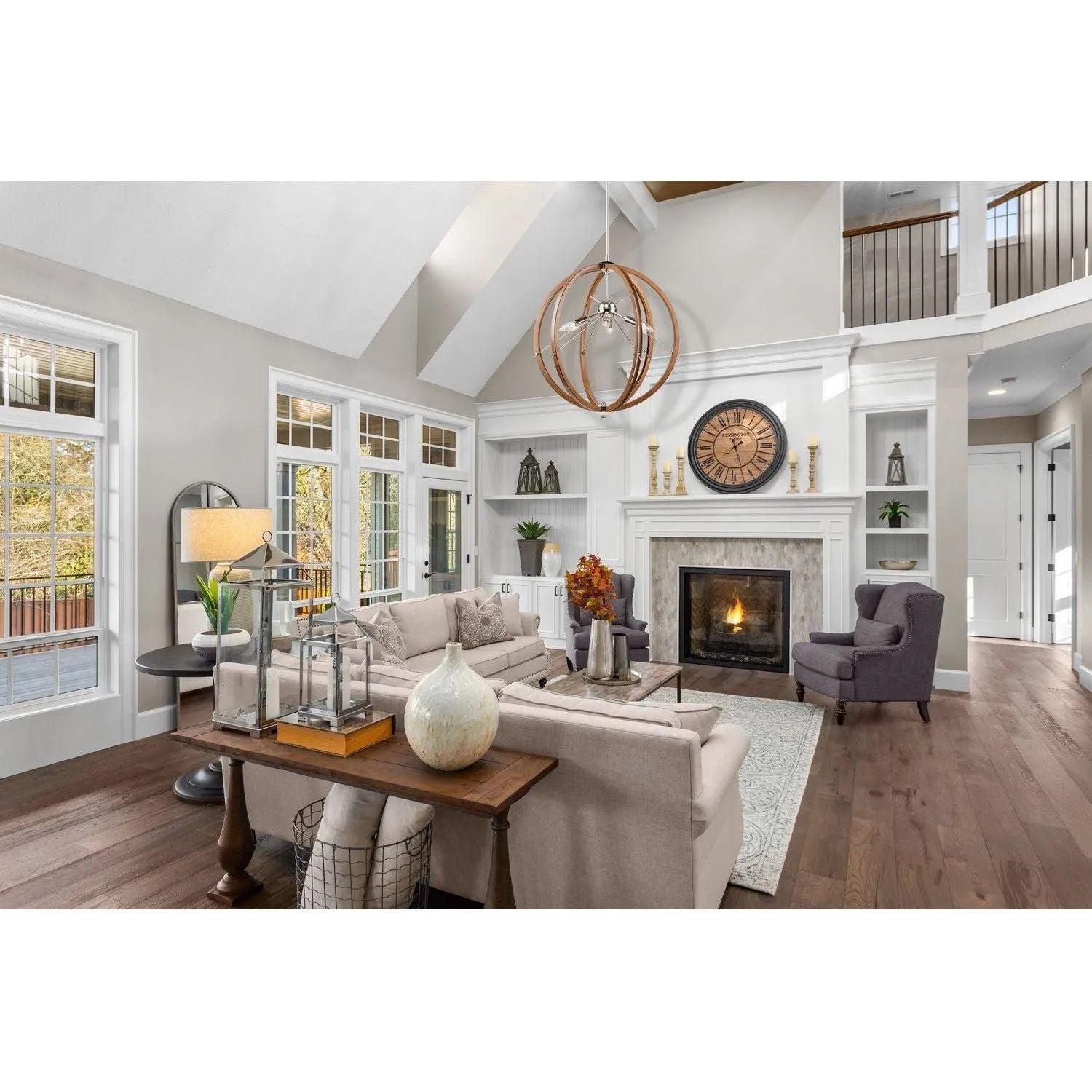 Artcraft Lighting - Abbey Six Light Semi Flush Mount - AC11556PN | Montreal Lighting & Hardware