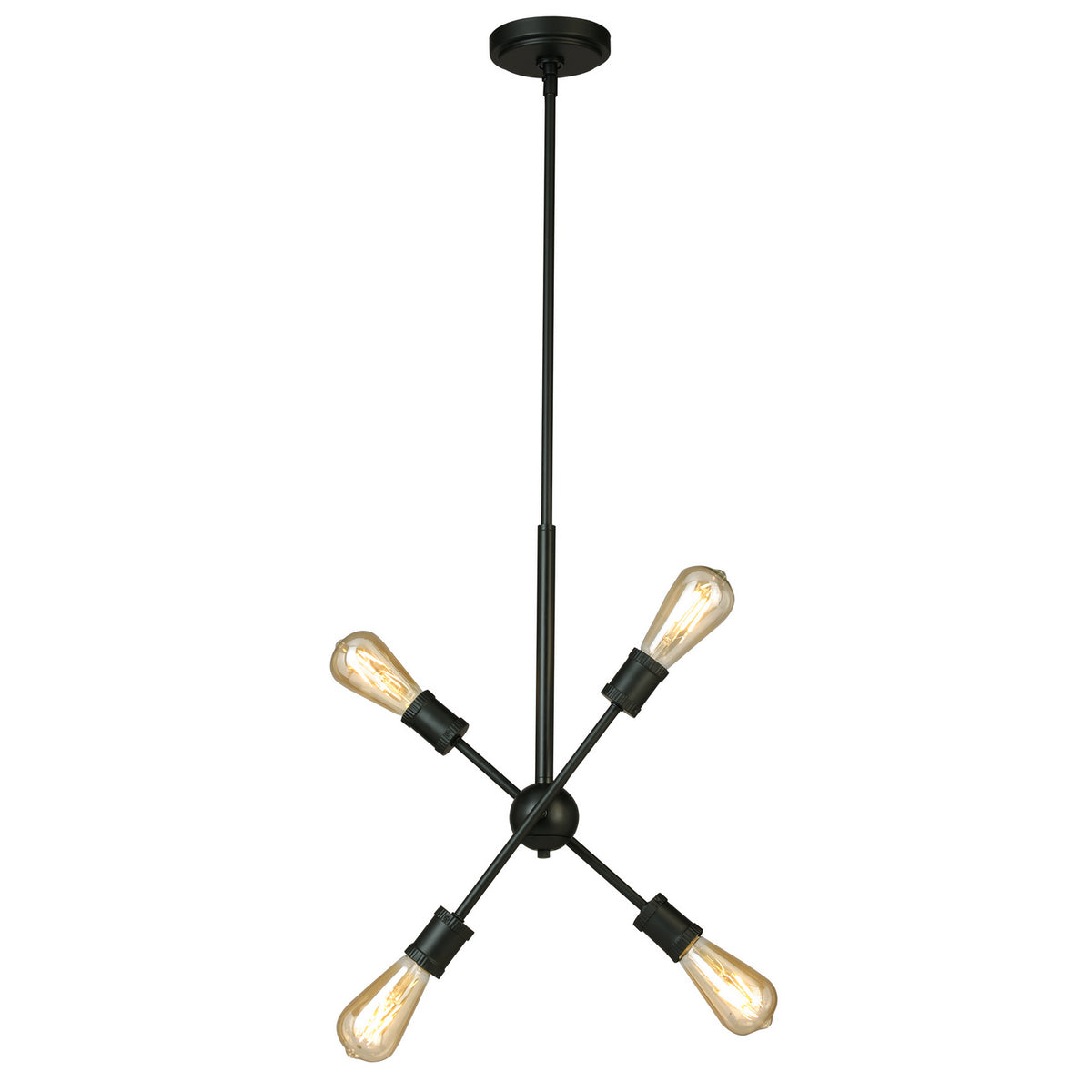 Eglo Canada - 203945A - Four Light Pendant - Etris Row - Black
