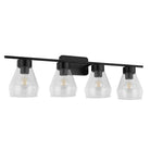 Eglo Canada - 204095A - Applique murale quatre lumières pour salle de bain/meuble-lavabo - Montey 1 - Noir mat