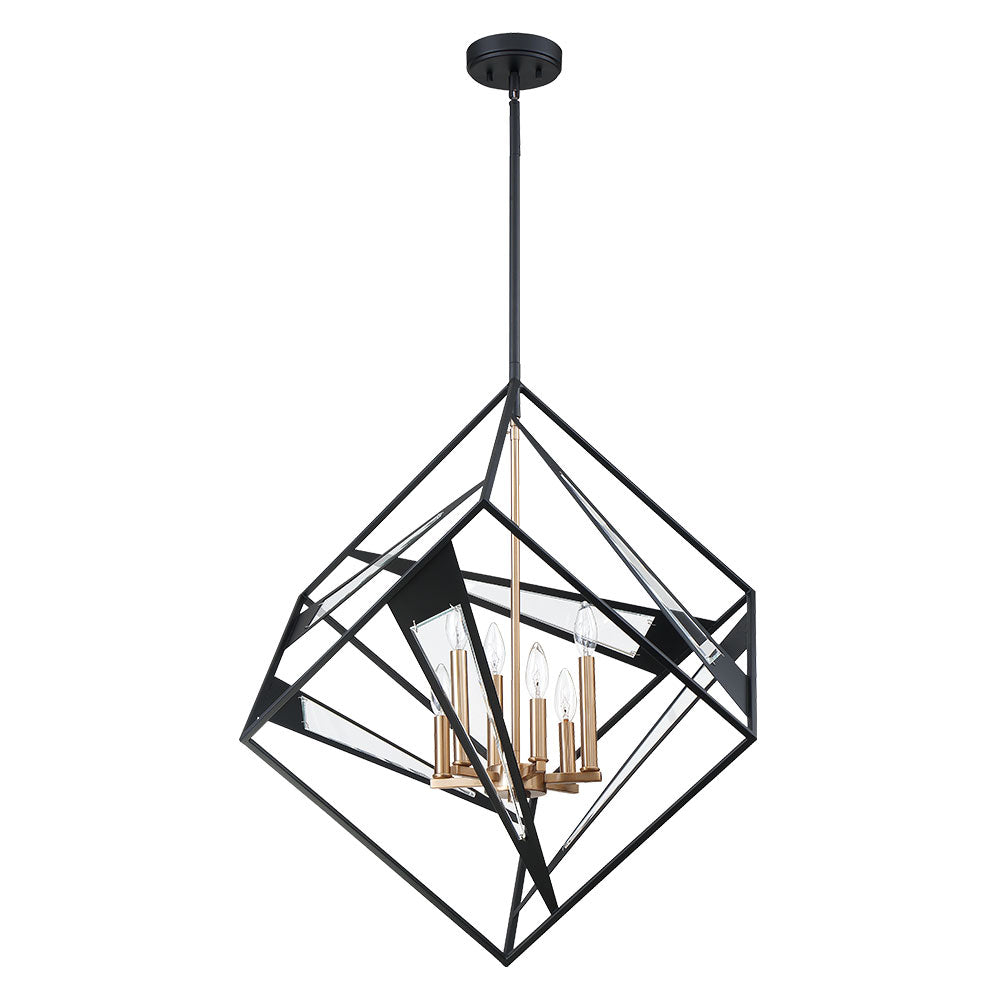 Eglo Canada - 204588A - Six lumières Suspension - Corrietes - Noir mat
