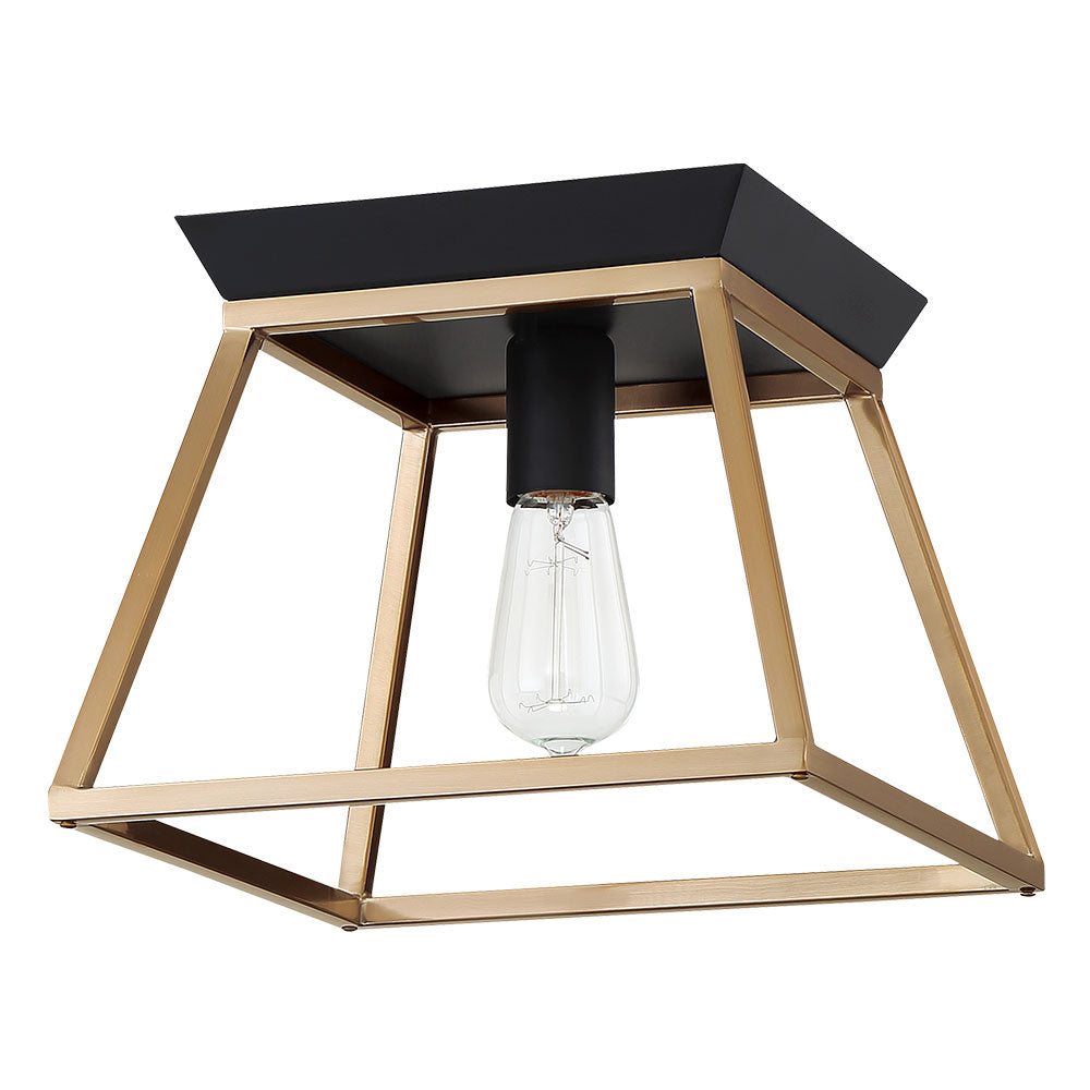 Eglo Canada - 204601A - One Light Ceiling Mount - Paulino - Brushed Gold And Matte Black