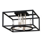 Eglo Canada - 204607A - Four Light Ceiling Mount - Mundazo - Black And Brushed Nickel