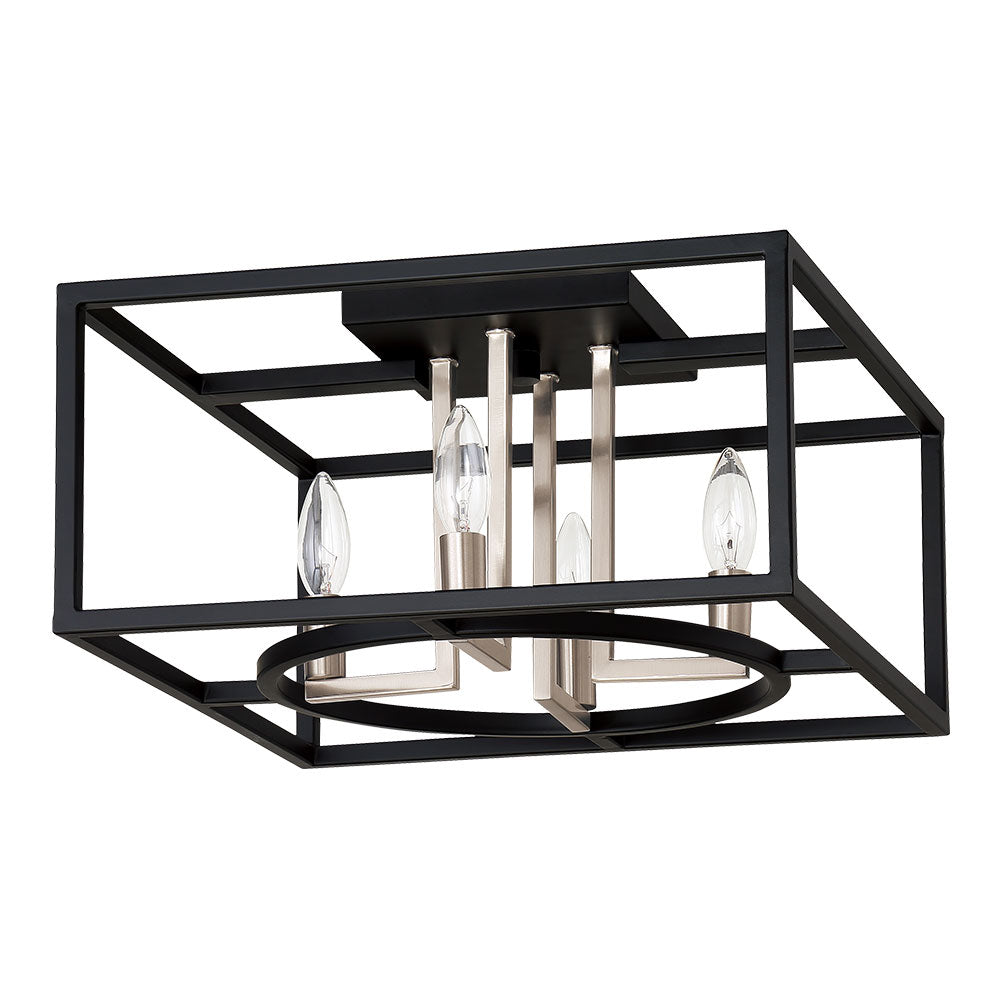 Eglo Canada - 204607A - Four Light Ceiling Mount - Mundazo - Black And Brushed Nickel