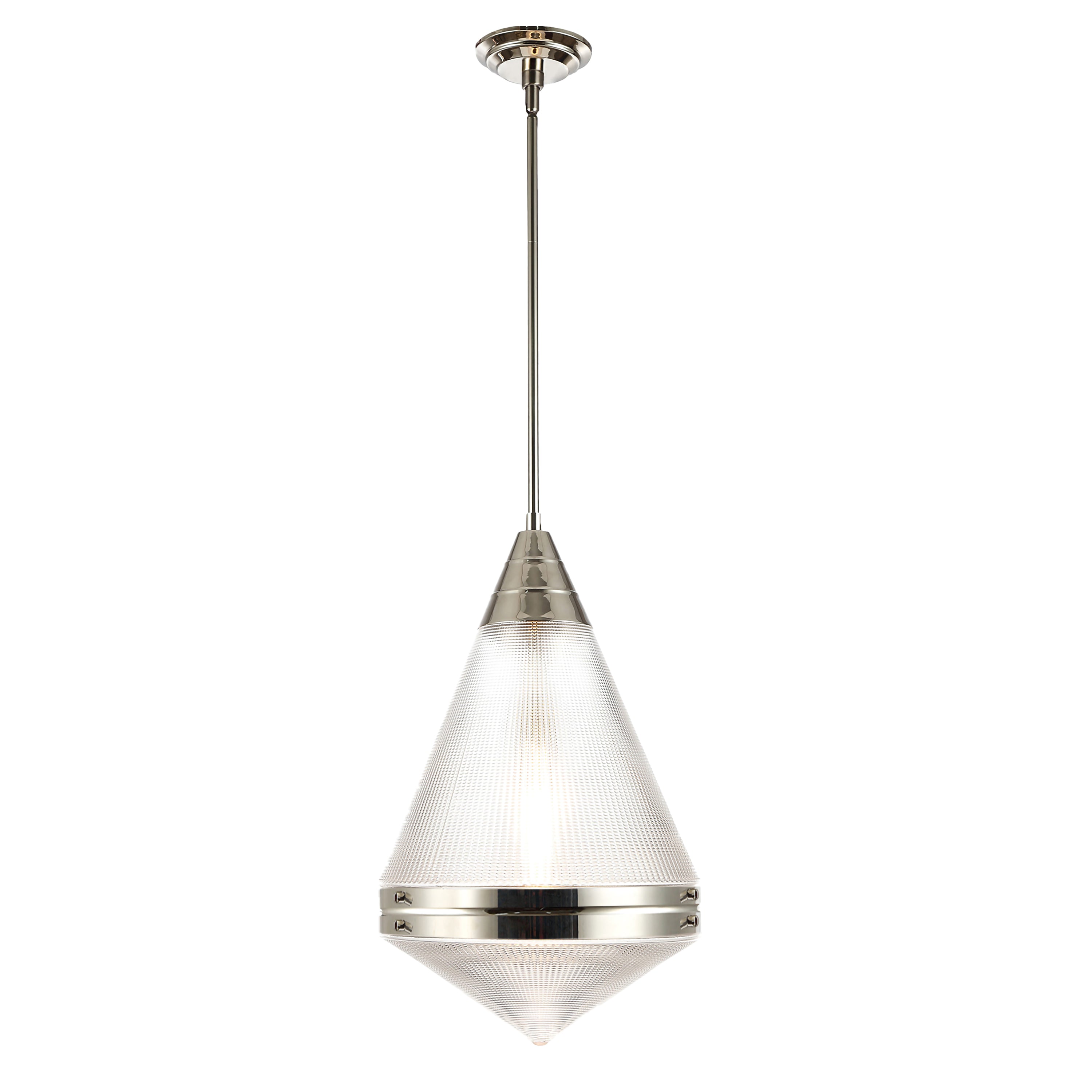 Maxim Lighting 10395PRPN Hargreaves Pendant in Polished Nickel