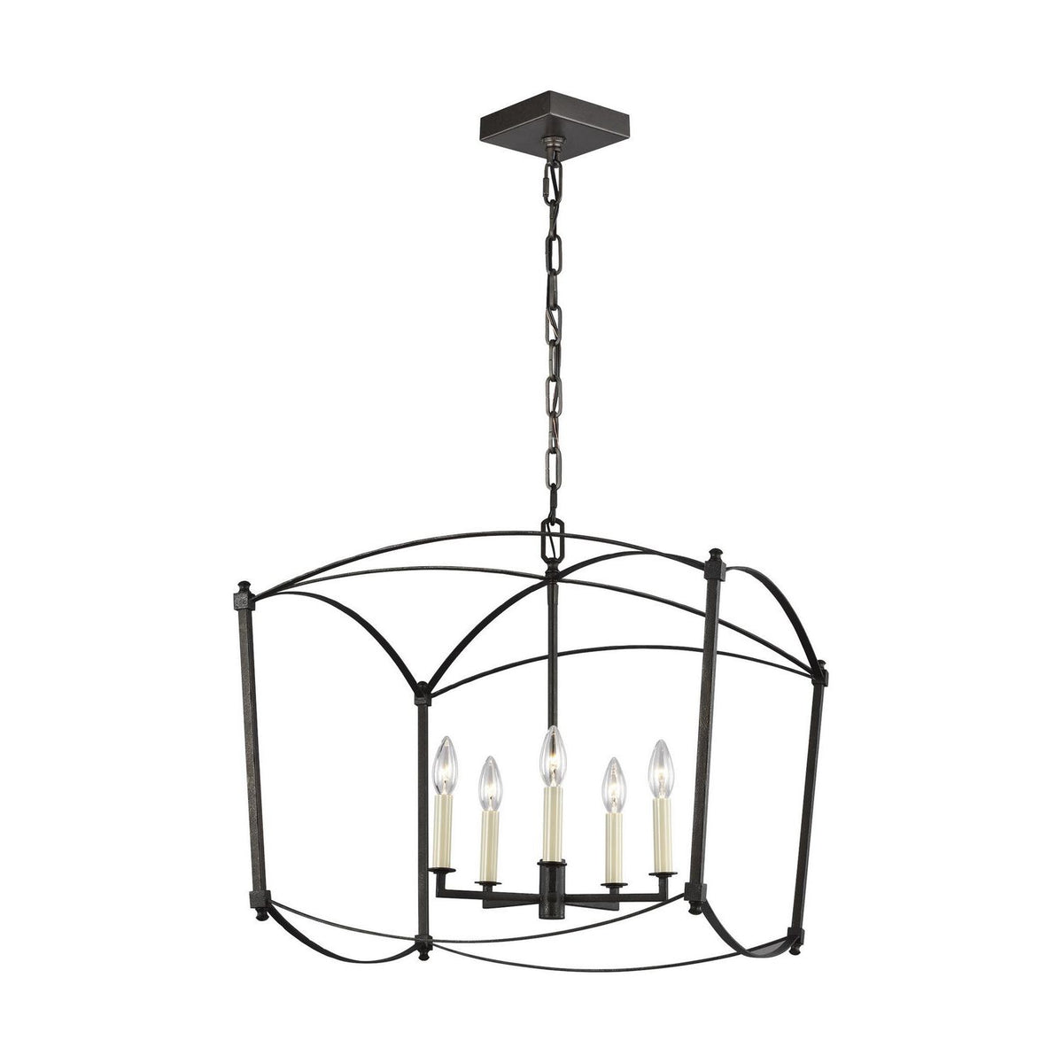 Visual Comfort Studio Canada - F3325/5SMS - Five Light Lantern - Thayer - Smith Steel