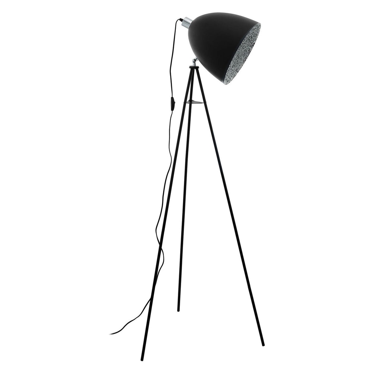 Eglo Canada - 39499A - One Light Floor Lamp - Mareperla - Black & Chrome
