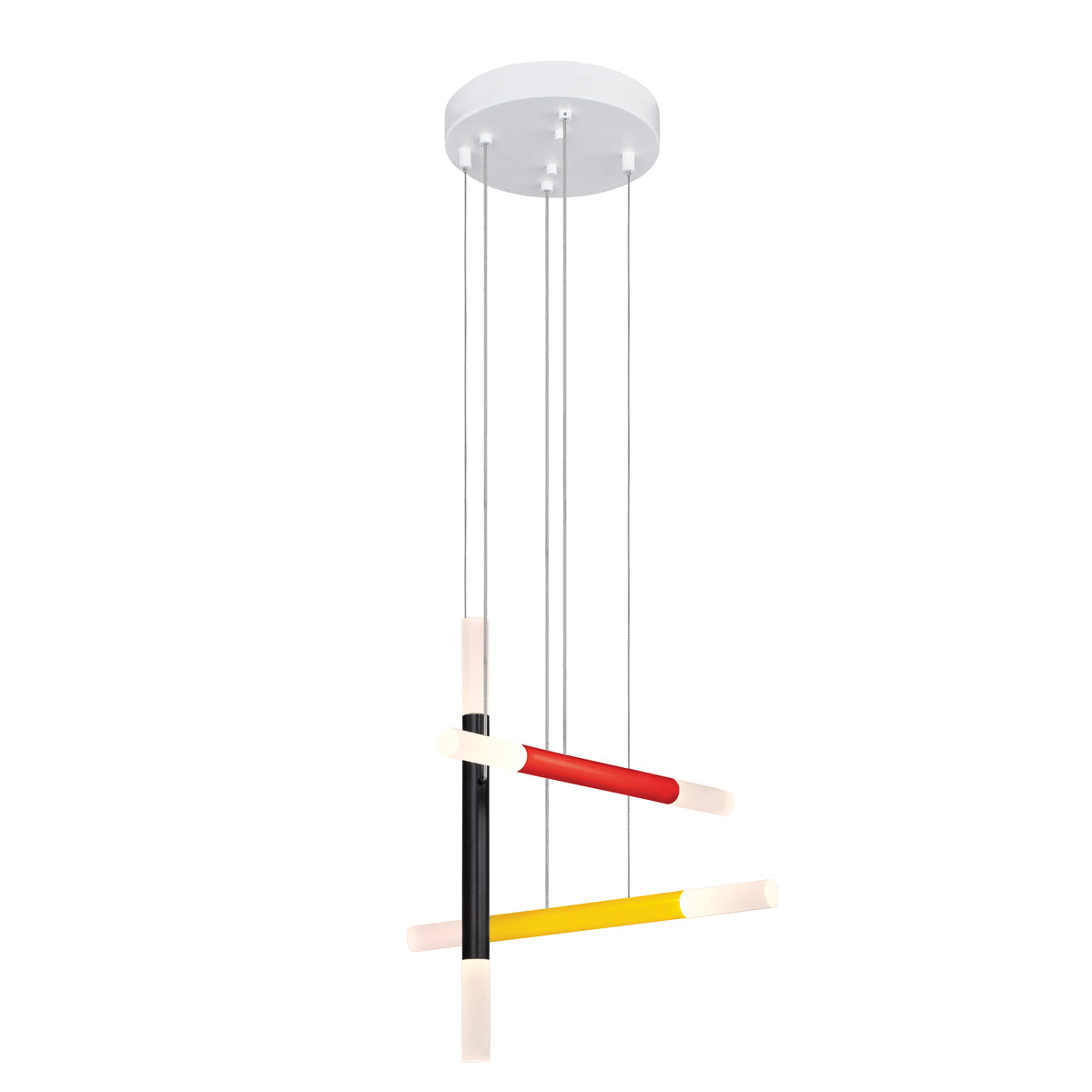 Sonneman - 2283.70 - LED Pendant - Axes-3 - Black/Red/yellow