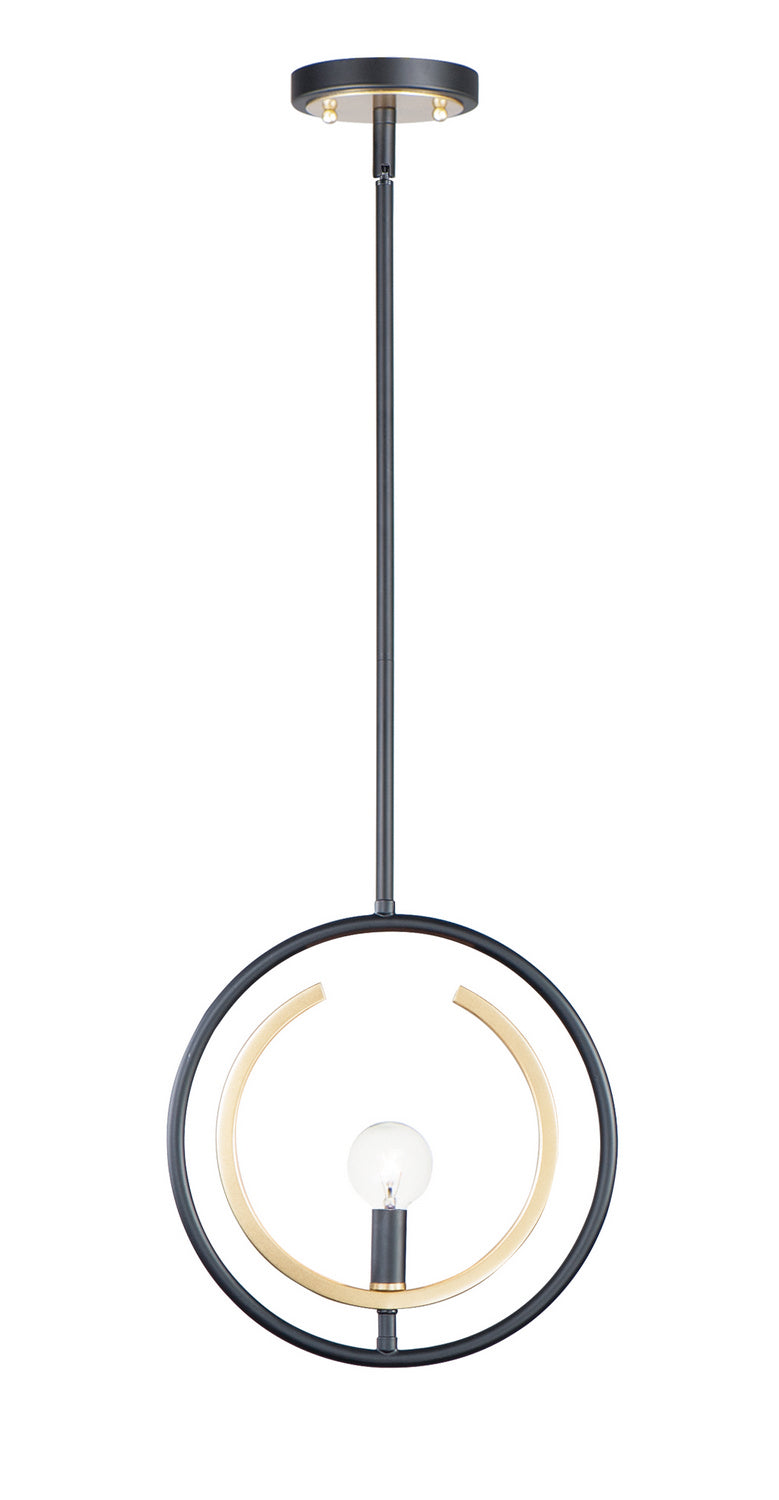 Clip Mini Maxim Lighting 12500BKGLD Suspension/semi Plafonnier en noir et or
