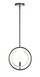 Clip Mini Maxim Lighting 12500BKGLD Suspension/semi Plafonnier en noir et or
