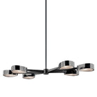 Troy Lighting Canada - F7336-TBK/BCR - Guirlande lumineuse linéaire à six lampes Suspension - Allisio - Carbure noir et chrome noir
