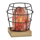 Adesso Home - SL1147-12 - Table Lamp - Faith - Black, Pink Himalayan Salt Rock & Natural Wood