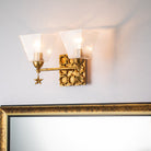 Lucas + McKearn - BB1002G-2 - Two Light Vanity - Star - Gold Leaf