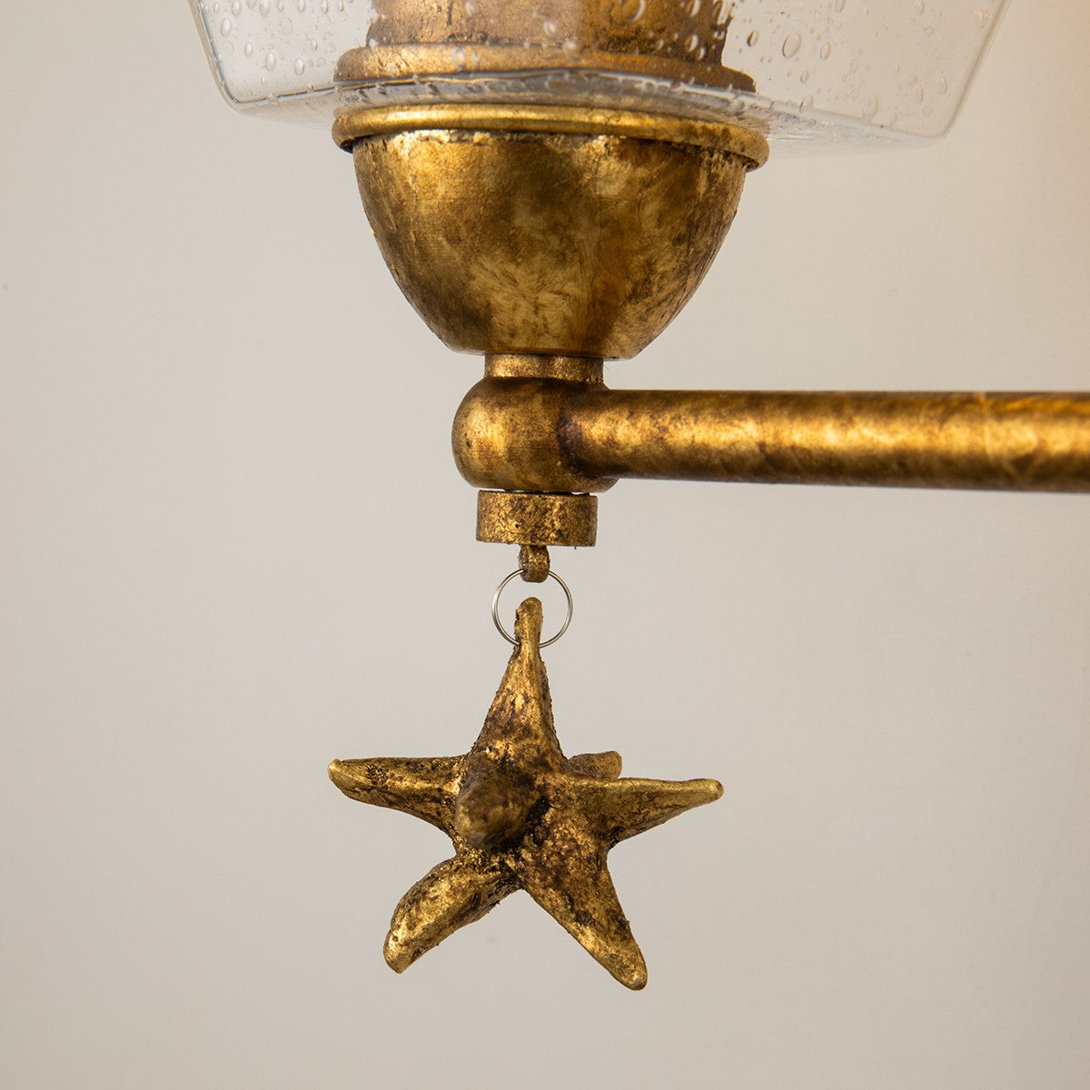 Lucas + McKearn - BB1002G-3 - Applique murale trois lumières - Étoile - Feuille d'or