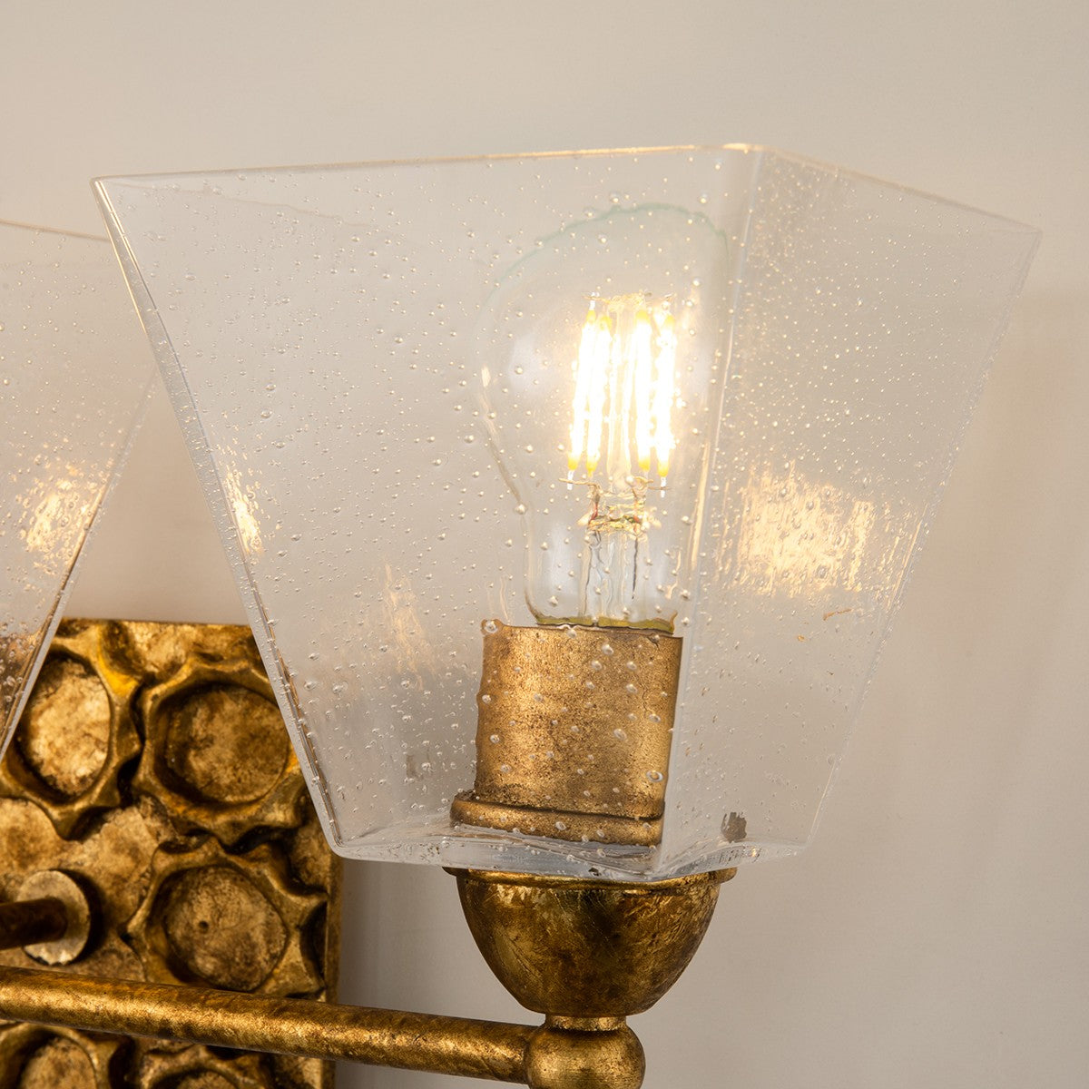 Lucas + McKearn - BB1002G-3 - Applique murale trois lumières - Étoile - Feuille d'or