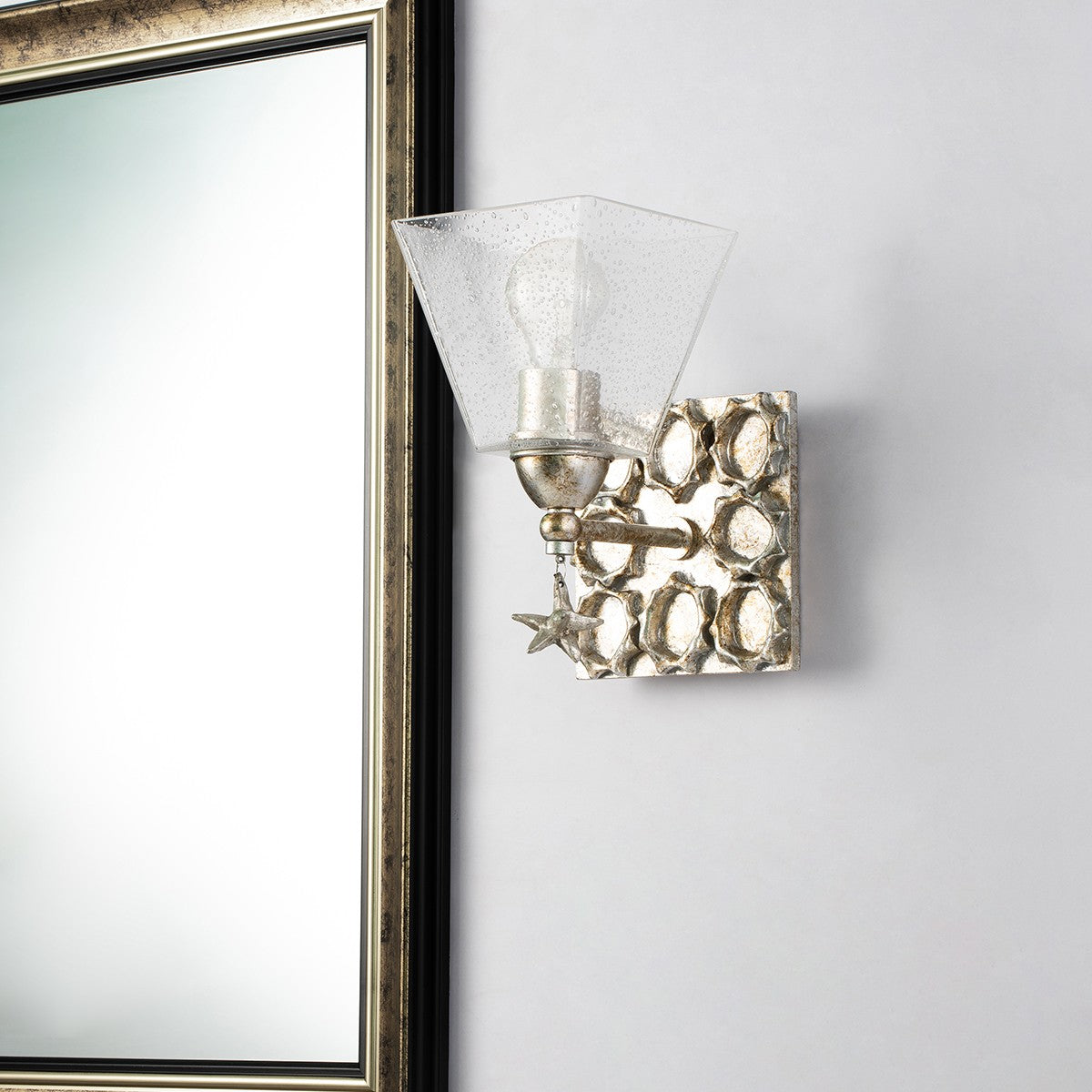 Lucas + McKearn - BB1002S-1 - One Light Wall Sconce - Star - Silver Leaf