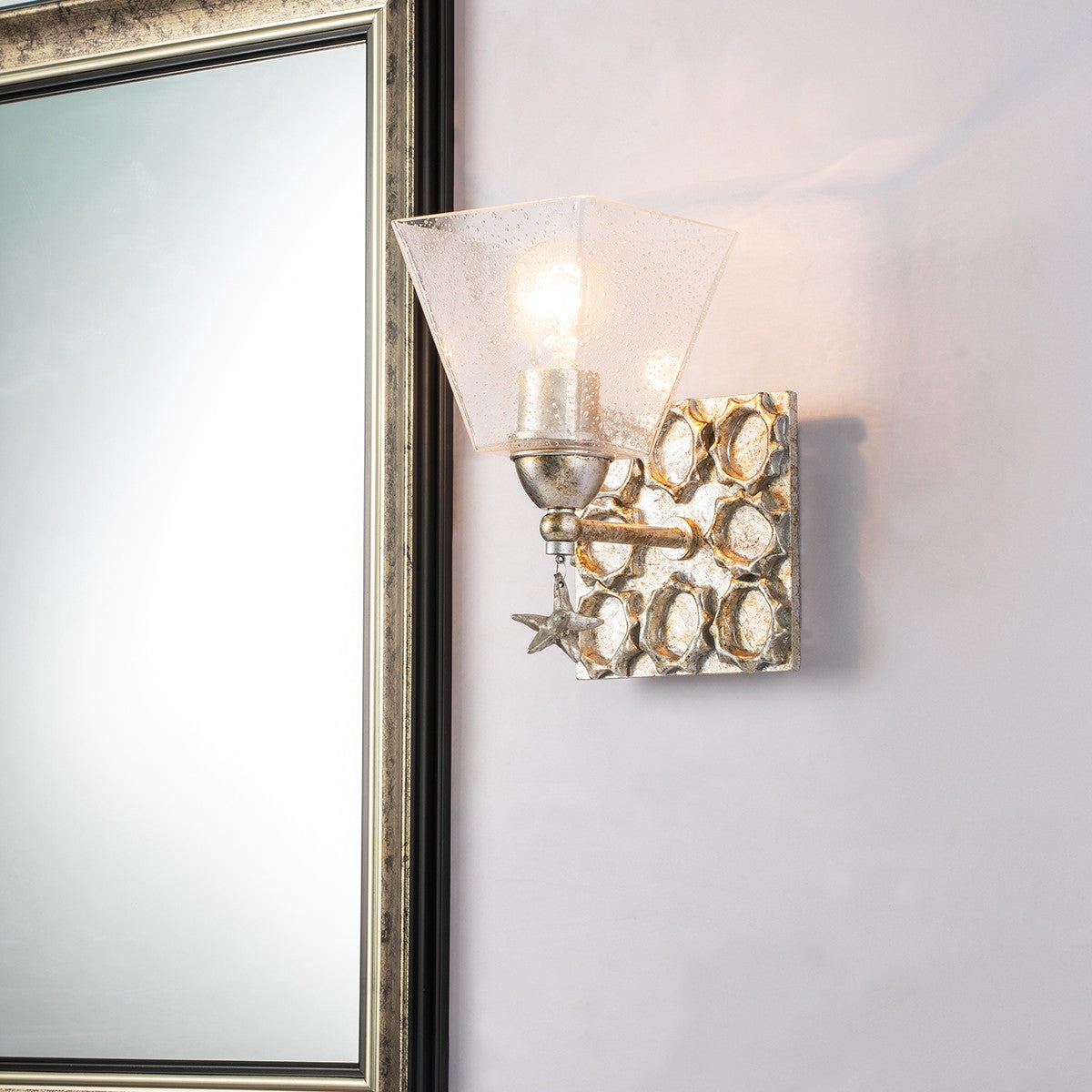 Lucas + McKearn - BB1002S-1 - One Light Wall Sconce - Star - Silver Leaf