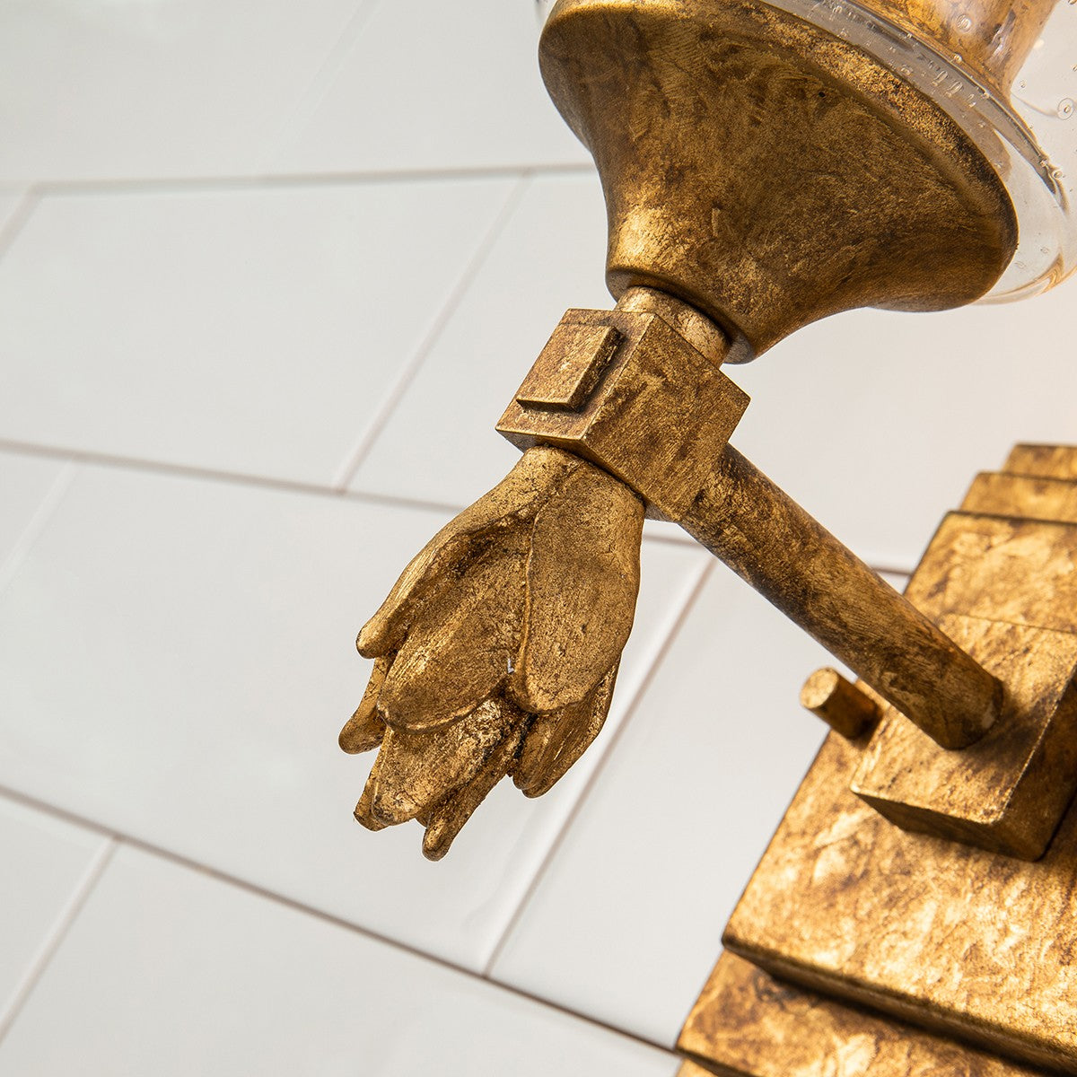 Lucas + McKearn - BB1022G-1-F1G - One Light Wall Sconce - Vetiver - Gold Leaf