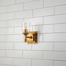 Lucas + McKearn - BB1022G-1-F1G - Une lampe Murale - Vétiver - Feuille d'or