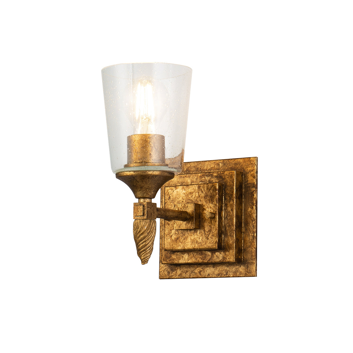 Lucas + McKearn - BB1022G-1-F2G - Une lampe Murale - Vétiver - Feuille d'or