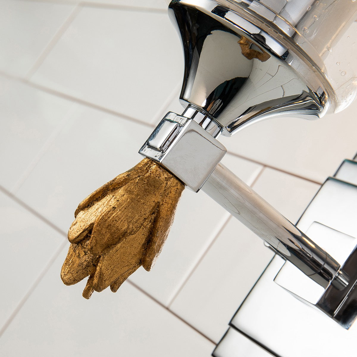 Lucas + McKearn - BB1022PC-1-F1G - One Light Wall Sconce - Vetiver - Polished Chrome