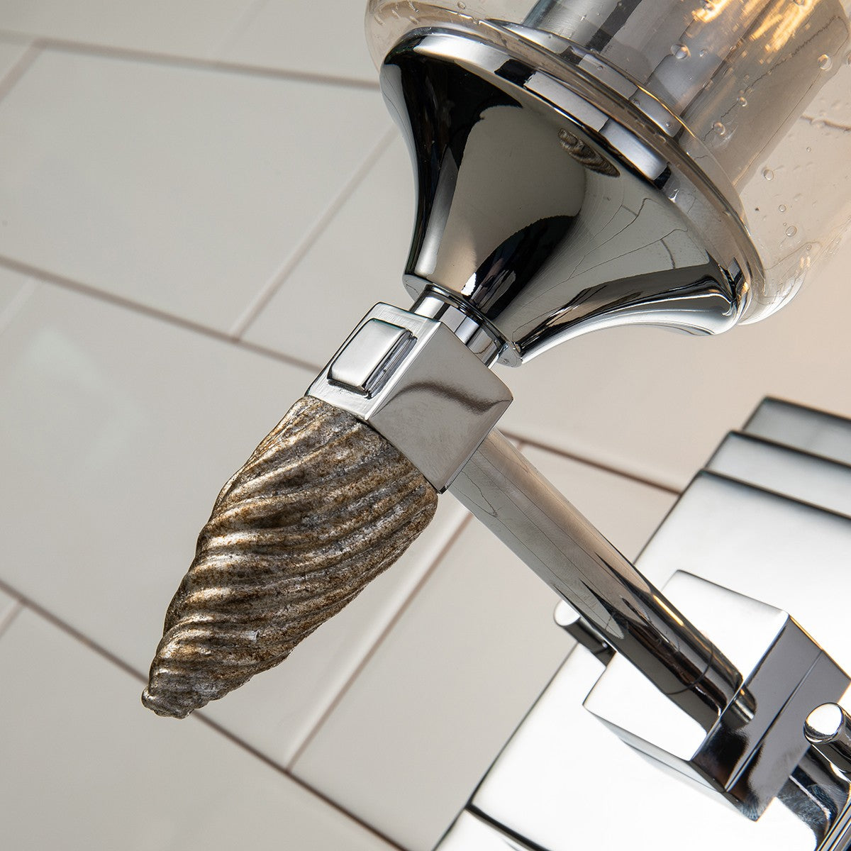 Lucas + McKearn - BB1022PC-1-F2S - One Light Wall Sconce - Vetiver - Polished Chrome