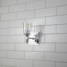 Lucas + McKearn - BB1022PC-1-F2S - Une lampe Murale - Vétiver - Chrome poli