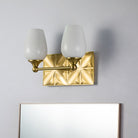 Lucas + McKearn - BB1300AGB-2 - Applique murale deux lumières - Epsilon - Laiton vieilli