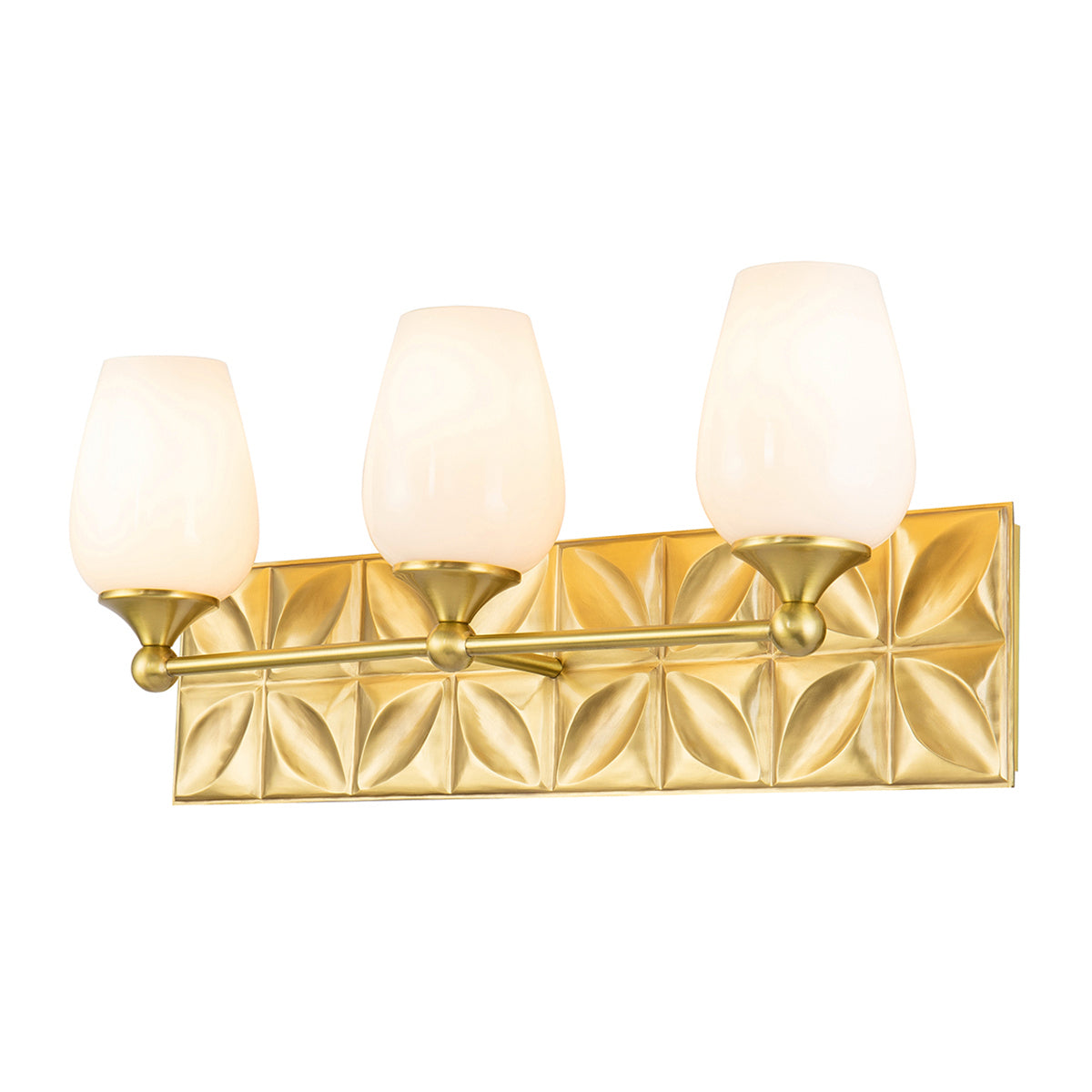 Lucas + McKearn - BB1300AGB-3 - Three Light Vanity - Epsilon - Aged Brass