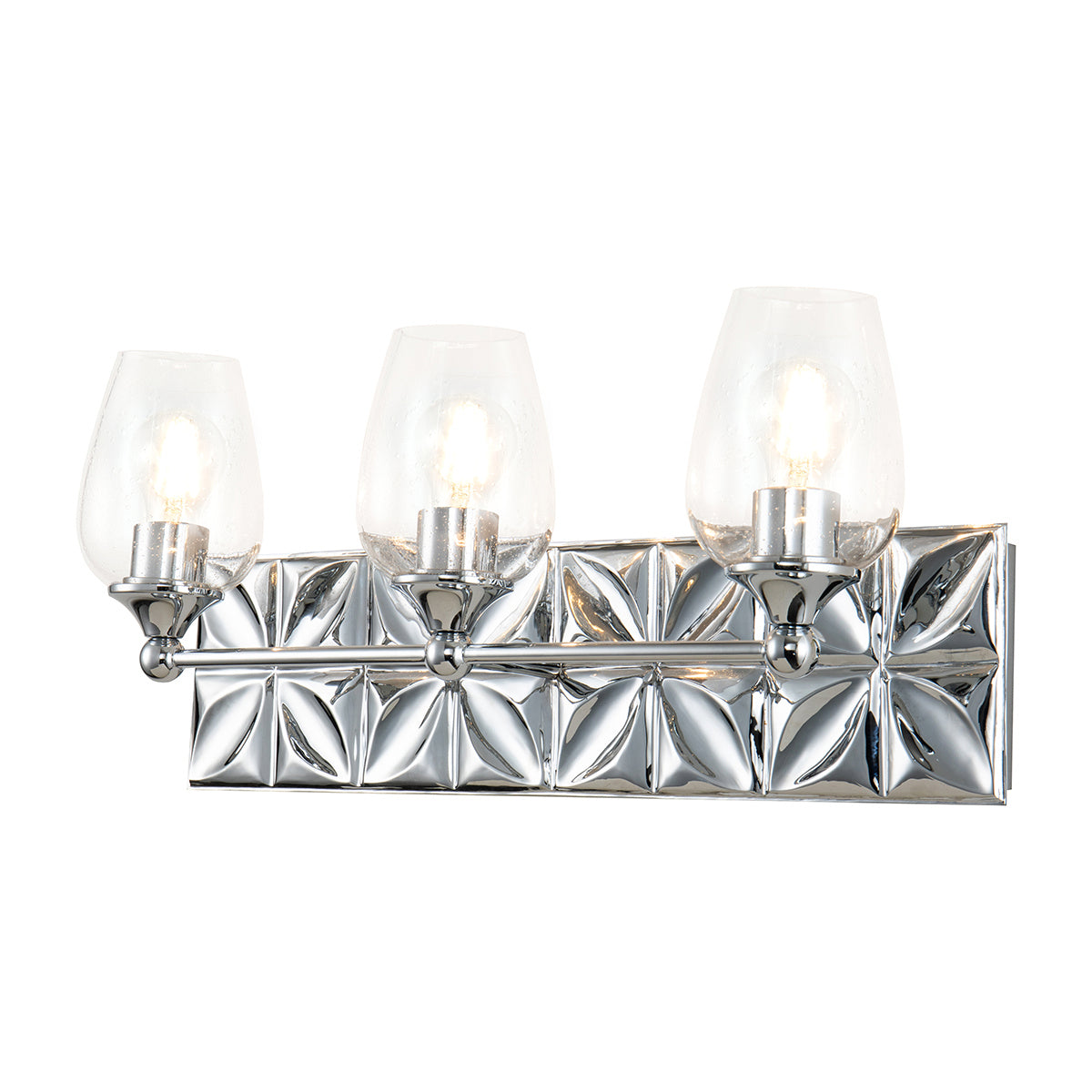 Lucas + McKearn - BB1300PC-3 - Applique murale à trois lumières - Epsilon - Chrome poli