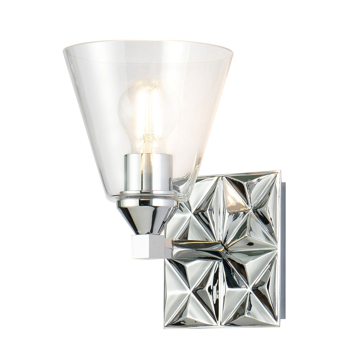 Lucas + McKearn - BB1302PC-1 - Une lampe Murale - Alpha - Chrome poli