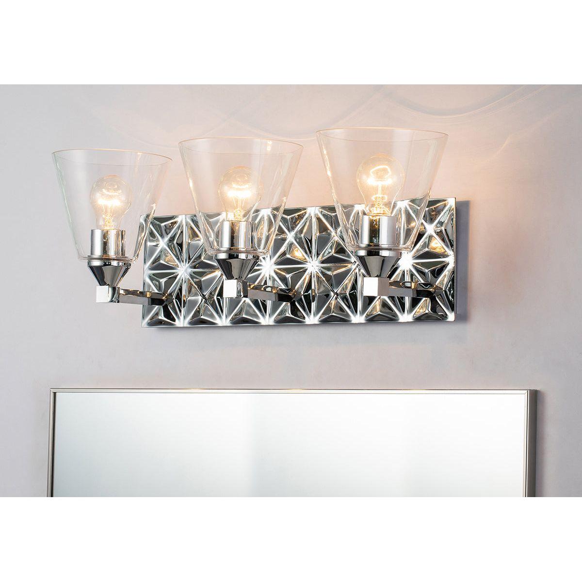 Lucas + McKearn - BB1302PC-3 - Three Light Vanity - Alpha - Polished Chrome