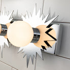 Lucas + McKearn - BB90417PC-4 - Applique murale à quatre lumières - Soleil - Chrome poli