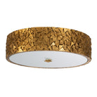 Lucas + McKearn - FM1158G-RD-16 - Three Light Flush Mount - Mosaic - Gold