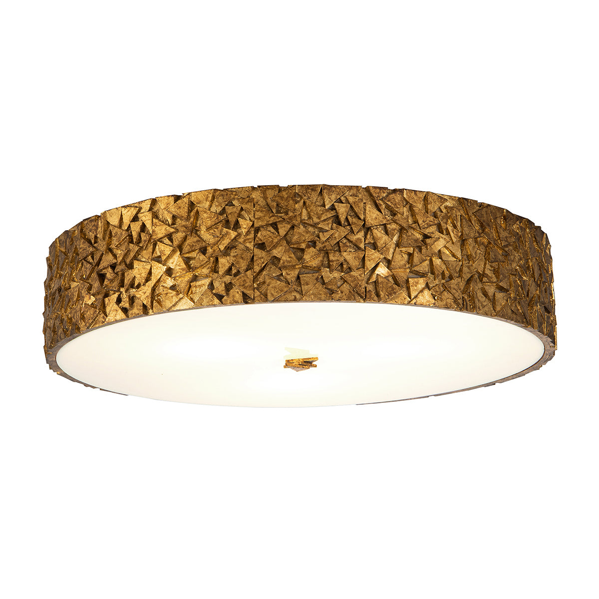 Lucas + McKearn - FM1158G-RD-16 - Three Light Flush Mount - Mosaic - Gold