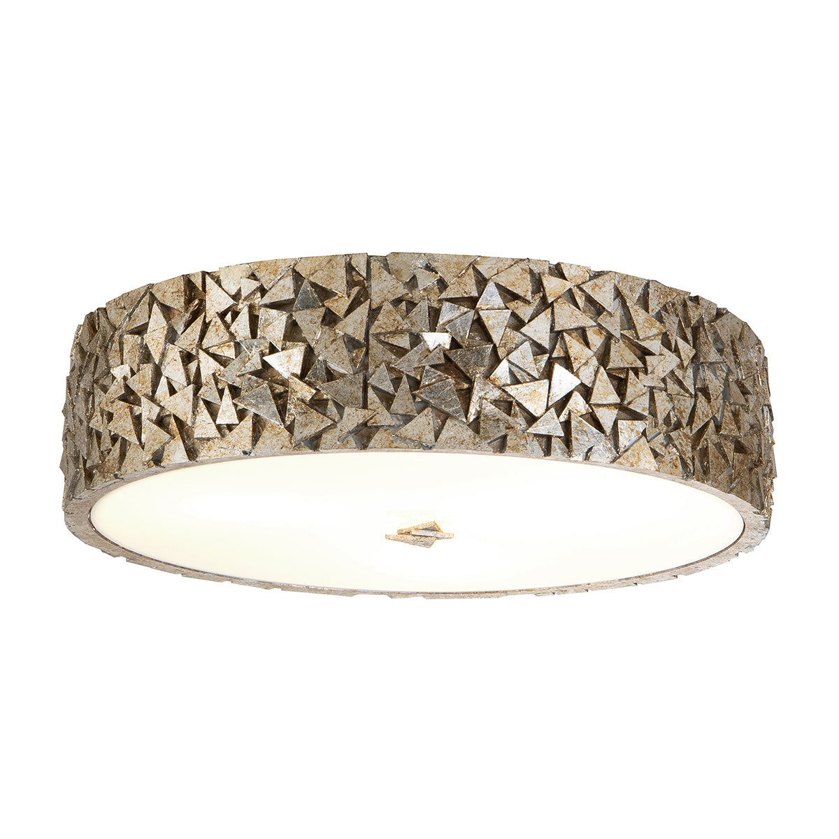 Lucas + McKearn - FM1158S-RD-16 - Three Light Flush Mount - Mosaic - Silver