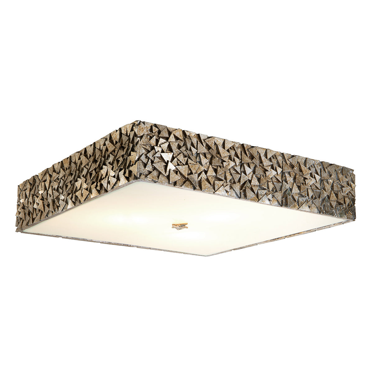 Lucas + McKearn - FM1158S-SQ-16 - Three Light Flush Mount - Mosaic - Silver
